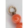 elegant colier coral Peau D'ange. aur 14k. atelier italian